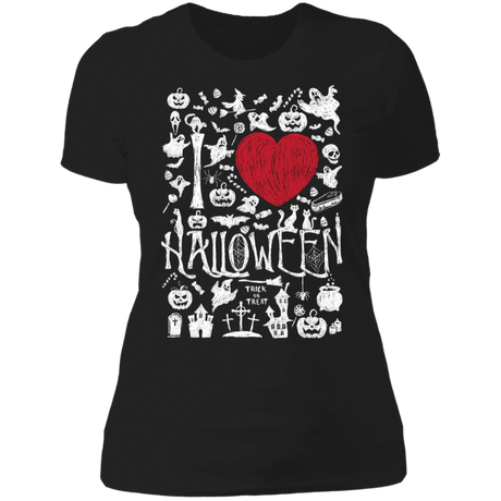 T-Shirts Black / X-Small I Love Halloween Women's Premium T-Shirt