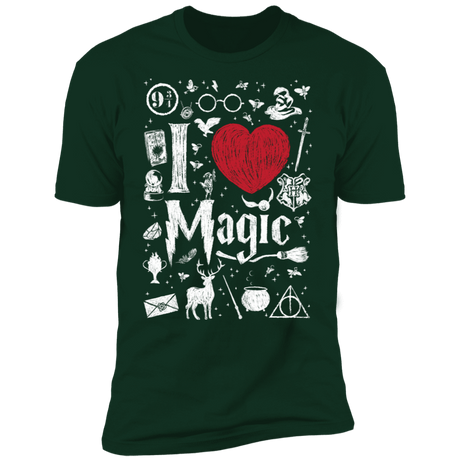 T-Shirts Forest Green / S I Love Magic Men's Premium T-Shirt