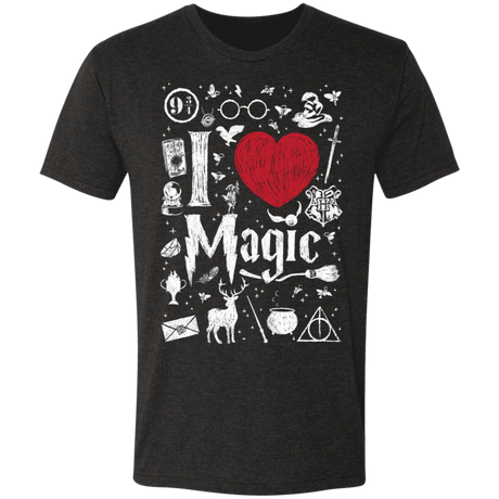 T-Shirts Vintage Black / S I Love Magic Men's Triblend T-Shirt