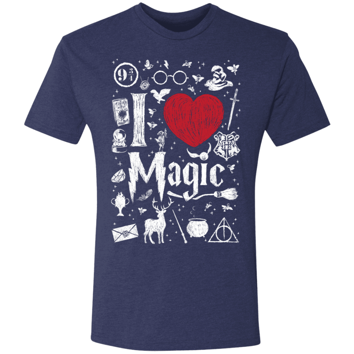T-Shirts Vintage Navy / S I Love Magic Men's Triblend T-Shirt