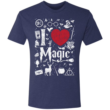 T-Shirts Vintage Navy / S I Love Magic Men's Triblend T-Shirt