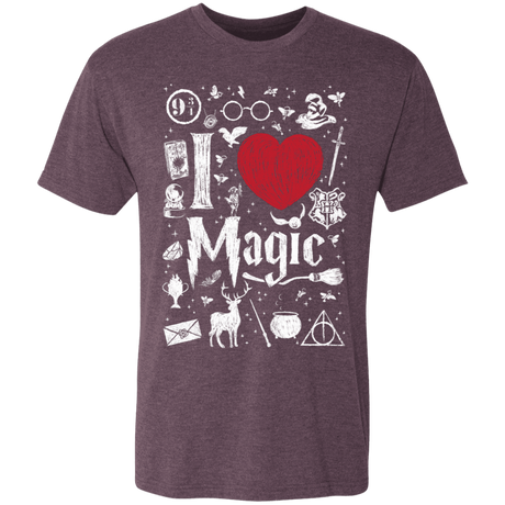 T-Shirts Vintage Purple / S I Love Magic Men's Triblend T-Shirt