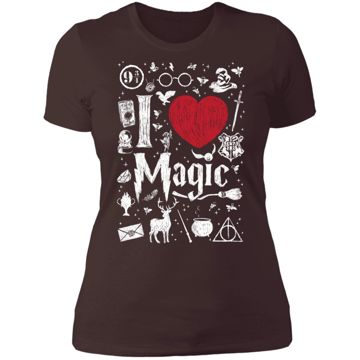 T-Shirts Dark Chocolate / S I Love Magic Women's Premium T-Shirt