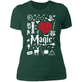 T-Shirts Forest Green / S I Love Magic Women's Premium T-Shirt