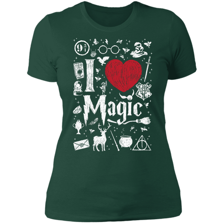 T-Shirts Forest Green / S I Love Magic Women's Premium T-Shirt