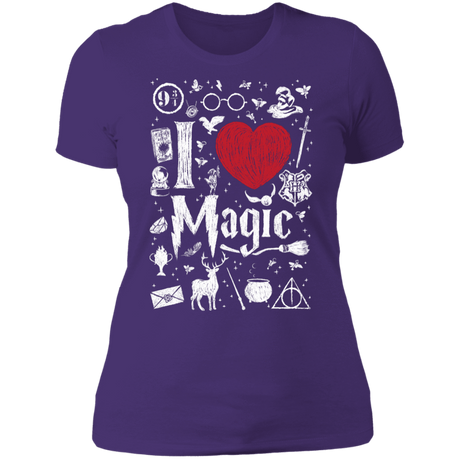 T-Shirts Purple Rush/ / S I Love Magic Women's Premium T-Shirt