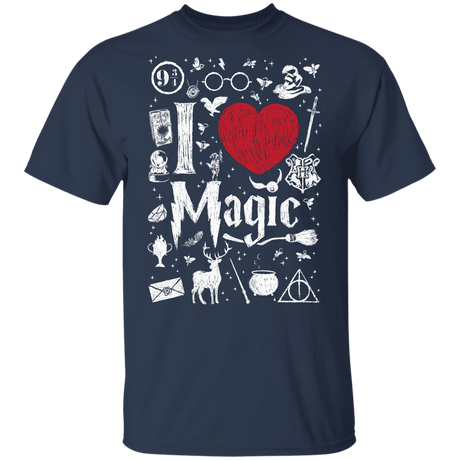 T-Shirts Navy / YXS I Love Magic Youth T-Shirt