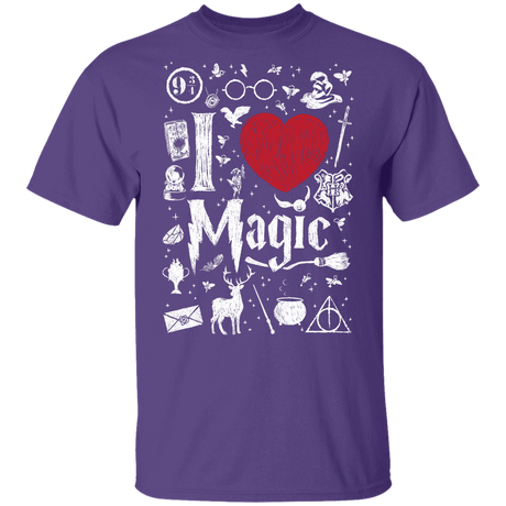 T-Shirts Purple / YXS I Love Magic Youth T-Shirt