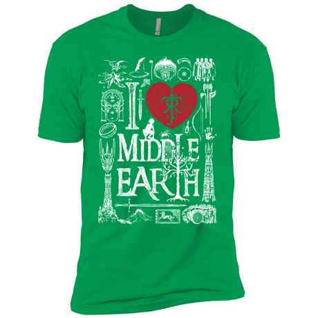 T-Shirts Kelly Green / YXS I Love Middle Earth Boys Premium T-Shirt