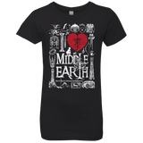T-Shirts Black / YXS I Love Middle Earth Girls Premium T-Shirt