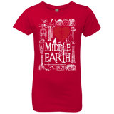 T-Shirts Red / YXS I Love Middle Earth Girls Premium T-Shirt