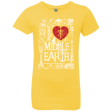 T-Shirts Vibrant Yellow / YXS I Love Middle Earth Girls Premium T-Shirt