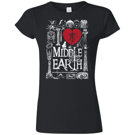 T-Shirts Black / S I Love Middle Earth Junior Slimmer-Fit T-Shirt