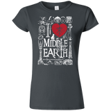 T-Shirts Charcoal / S I Love Middle Earth Junior Slimmer-Fit T-Shirt
