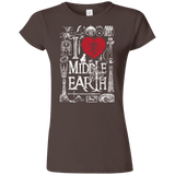 T-Shirts Dark Chocolate / S I Love Middle Earth Junior Slimmer-Fit T-Shirt
