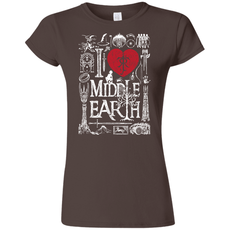 T-Shirts Dark Chocolate / S I Love Middle Earth Junior Slimmer-Fit T-Shirt