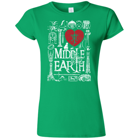 T-Shirts Irish Green / S I Love Middle Earth Junior Slimmer-Fit T-Shirt