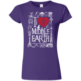 T-Shirts Purple / S I Love Middle Earth Junior Slimmer-Fit T-Shirt