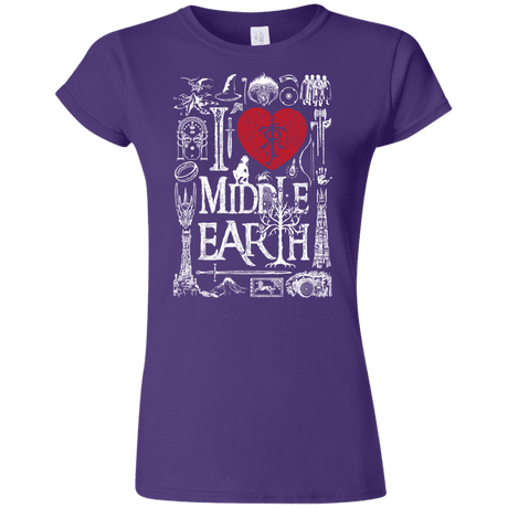 T-Shirts Purple / S I Love Middle Earth Junior Slimmer-Fit T-Shirt