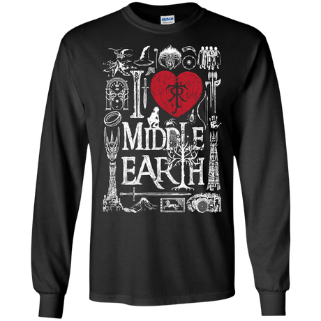 T-Shirts Black / S I Love Middle Earth Men's Long Sleeve T-Shirt