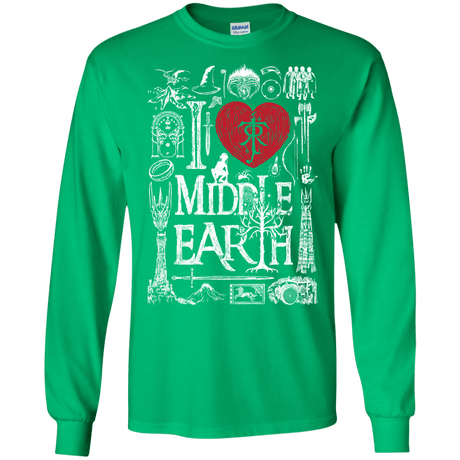 T-Shirts Irish Green / S I Love Middle Earth Men's Long Sleeve T-Shirt