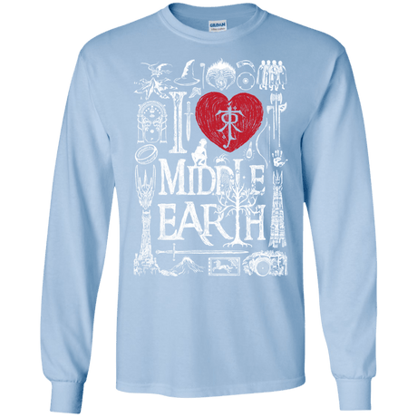 T-Shirts Light Blue / S I Love Middle Earth Men's Long Sleeve T-Shirt