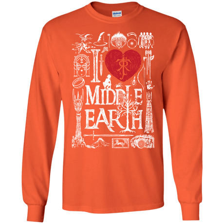 T-Shirts Orange / S I Love Middle Earth Men's Long Sleeve T-Shirt