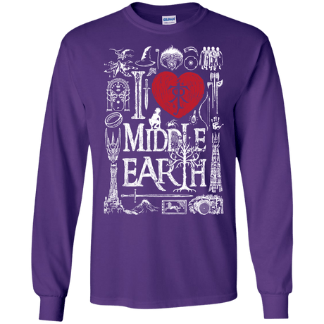 T-Shirts Purple / S I Love Middle Earth Men's Long Sleeve T-Shirt