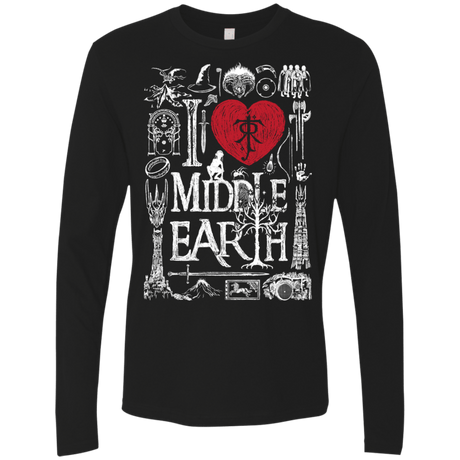 T-Shirts Black / S I Love Middle Earth Men's Premium Long Sleeve