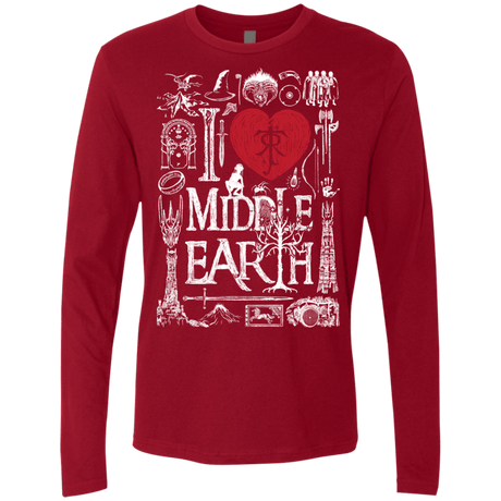 T-Shirts Cardinal / S I Love Middle Earth Men's Premium Long Sleeve