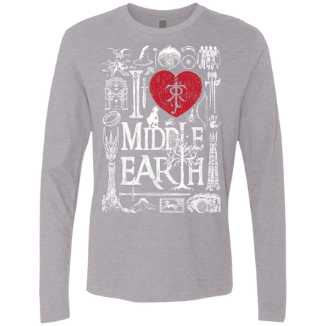 T-Shirts Heather Grey / S I Love Middle Earth Men's Premium Long Sleeve
