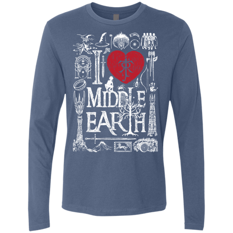 T-Shirts Indigo / S I Love Middle Earth Men's Premium Long Sleeve
