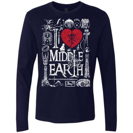T-Shirts Midnight Navy / S I Love Middle Earth Men's Premium Long Sleeve