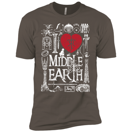 T-Shirts Warm Grey / X-Small I Love Middle Earth Men's Premium T-Shirt