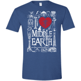 T-Shirts Heather Royal / X-Small I Love Middle Earth Men's Semi-Fitted Softstyle