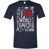 T-Shirts Navy / X-Small I Love Middle Earth Men's Semi-Fitted Softstyle