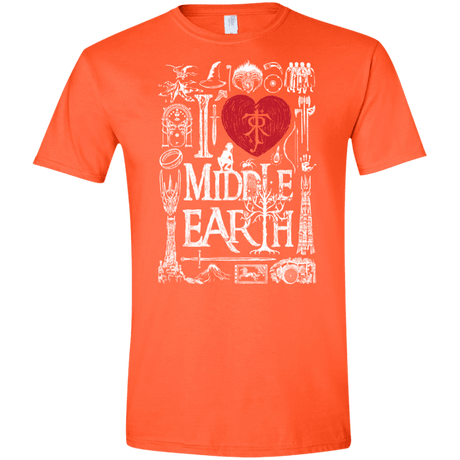T-Shirts Orange / S I Love Middle Earth Men's Semi-Fitted Softstyle