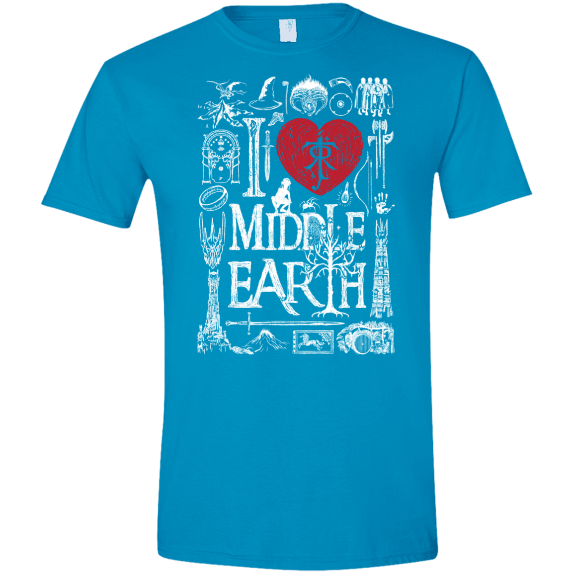 T-Shirts Sapphire / S I Love Middle Earth Men's Semi-Fitted Softstyle