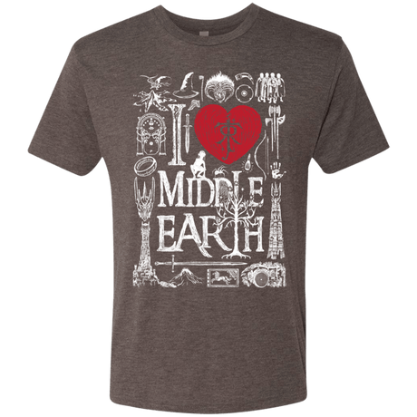 T-Shirts Macchiato / S I Love Middle Earth Men's Triblend T-Shirt