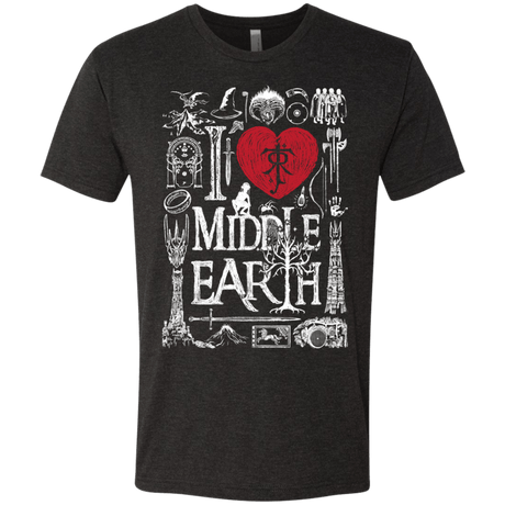 T-Shirts Vintage Black / S I Love Middle Earth Men's Triblend T-Shirt