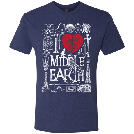 T-Shirts Vintage Navy / S I Love Middle Earth Men's Triblend T-Shirt