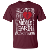 T-Shirts Maroon / S I Love Middle Earth T-Shirt