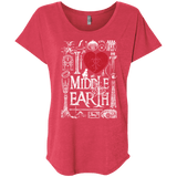 T-Shirts Vintage Red / X-Small I Love Middle Earth Triblend Dolman Sleeve