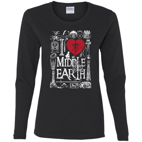 T-Shirts Black / S I Love Middle Earth Women's Long Sleeve T-Shirt