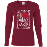 T-Shirts Cardinal / S I Love Middle Earth Women's Long Sleeve T-Shirt