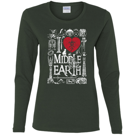 T-Shirts Forest / S I Love Middle Earth Women's Long Sleeve T-Shirt