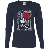 T-Shirts Navy / S I Love Middle Earth Women's Long Sleeve T-Shirt