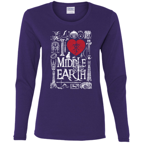 T-Shirts Purple / S I Love Middle Earth Women's Long Sleeve T-Shirt