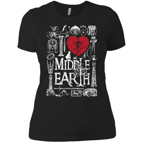 T-Shirts Black / X-Small I Love Middle Earth Women's Premium T-Shirt