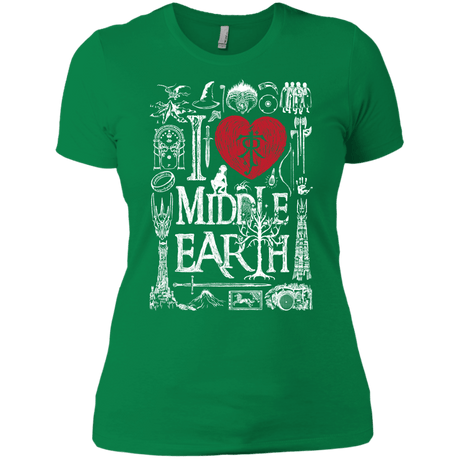 T-Shirts Kelly Green / X-Small I Love Middle Earth Women's Premium T-Shirt